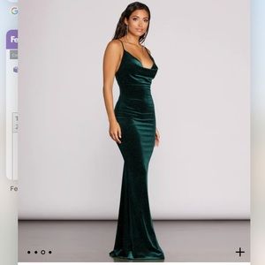 Velvet glitter formal dress in Large